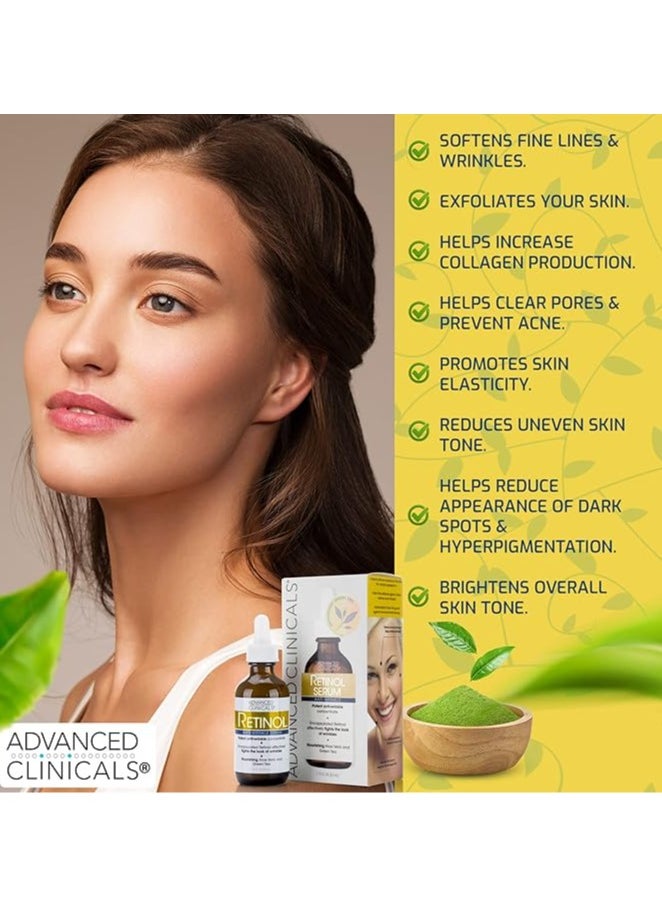 Advanced Clinicals, Retinol Serum, Anti-Wrinkle, 1.75 fl oz (52 ml)