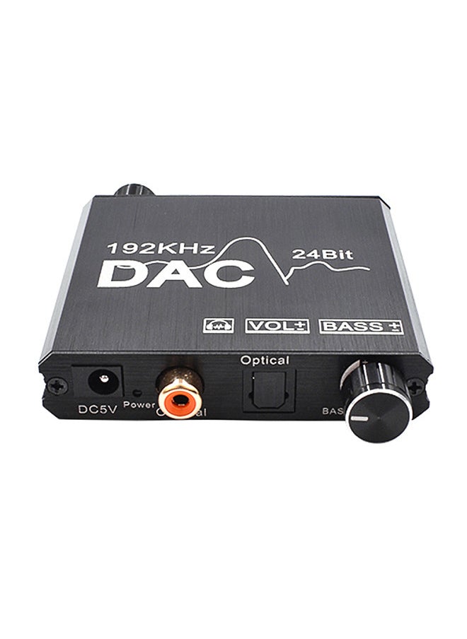 Digital to Analog Audio Converter, 192kHz 24bit DAC Converter, Optical Coaxial Input, RCA 3.5mm Audio Output Adapter