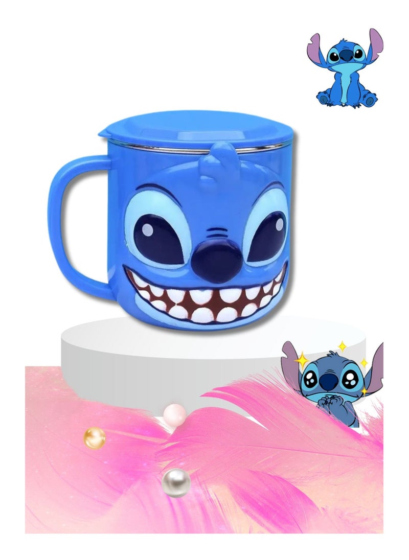 Stitch Kids Mug – Durable Abs Outer, Stainless Steel Liner, Insulated with Spill-Proof Lid