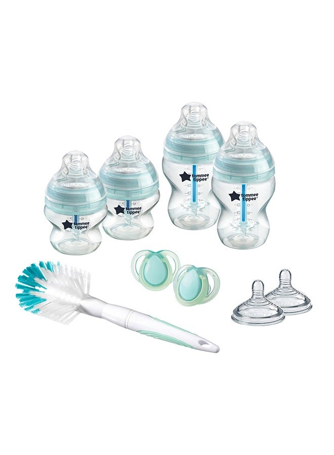 Advanced Anti-Colic Newborn Baby Bottle Starter Kit, Slow-Flow Breast-Like Teats And Unique Venting System - Assorted