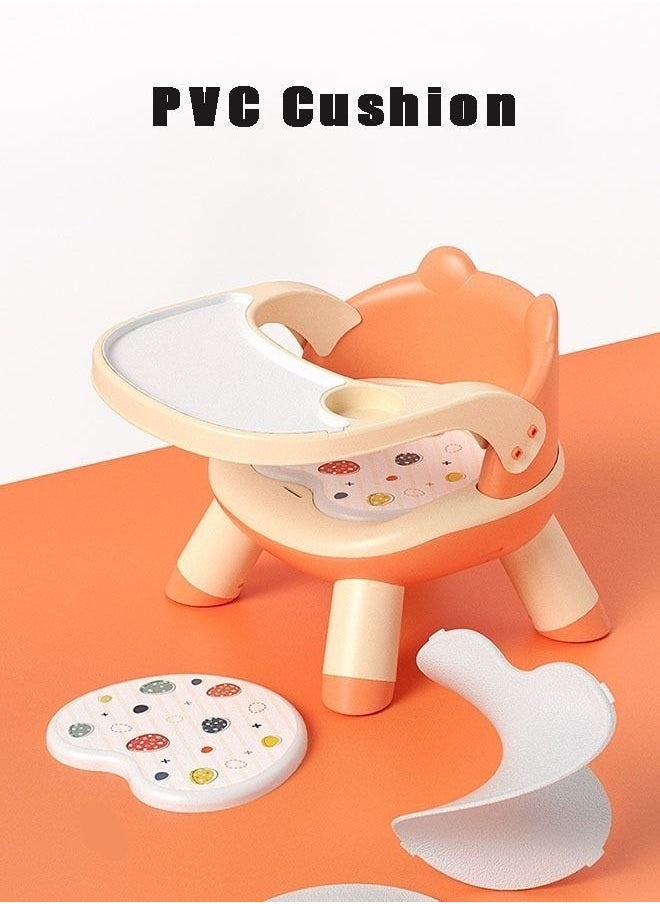 Dining Chair Lightweight Sounding Seat with Plate Removable Suitable for Toddlers Children's Eating Chair Backrest Small Stool