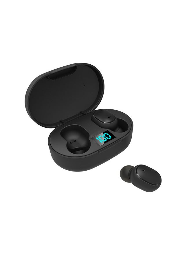 E6S True Wireless Earbuds, In-Ear Headphones, IPX4 Waterproof Sweatproof 45mAh BT5.0 Binaural Stereo Audio Noise Reduction Voice/Volume Control Sports Headset, with 280mAh Charging Case, Compatible with Siri