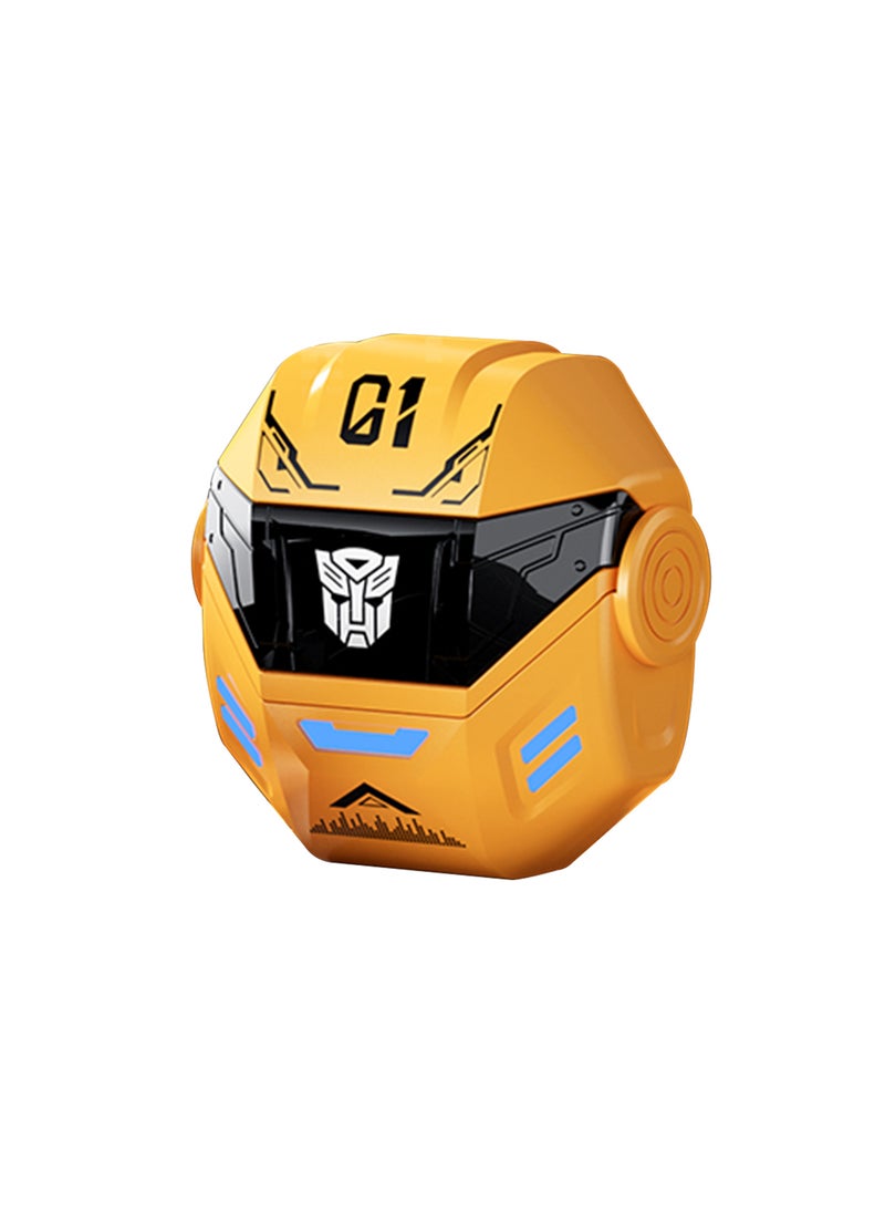 TF-T36 TWS Bluetooth Earphones – Bluetooth 5.4, 10mm Drivers, Hi-Fi Sound, Noise-Canceling Mic, Long Battery Life – Yellow