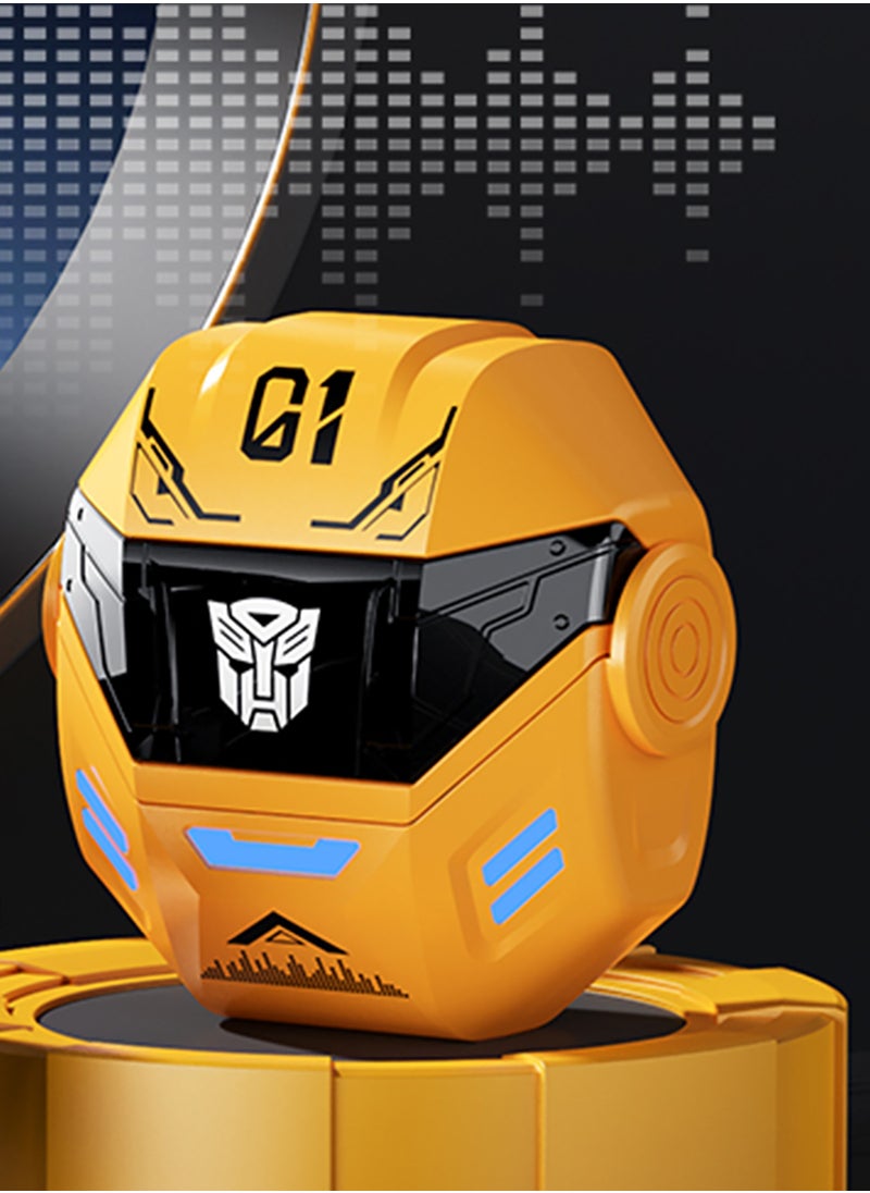 TF-T36 TWS Bluetooth Earphones – Bluetooth 5.4, 10mm Drivers, Hi-Fi Sound, Noise-Canceling Mic, Long Battery Life – Yellow