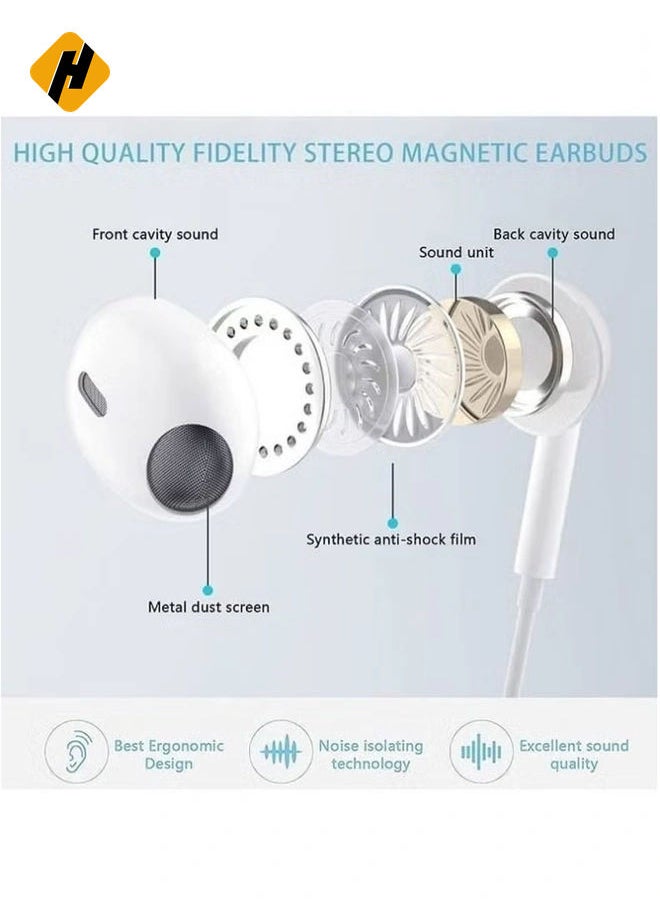 Lightning Headphone Wired Built-in Microphone & Volume Control in-Ear Stereo Headset Compatible iPhone