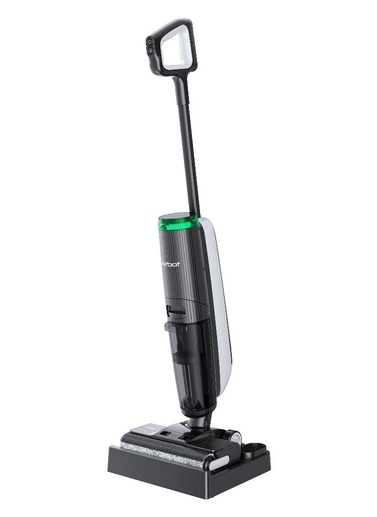 Airbot H15 Pro Black EU - Wet & Dry Vacuum Cleaner with Dual-Sided Cleaning, 23KPa Suction Power, Self-Cleaning & Hot Air Drying, >95% Water Recycling Vacuum Cleaner, Compact Design