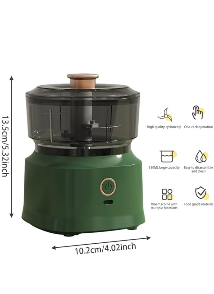 Electric Garlic Masher 350ml USB Rechargeable Garlic Masher with Food Grade Stainless Steel Blade for Ginger Onion Baby Food