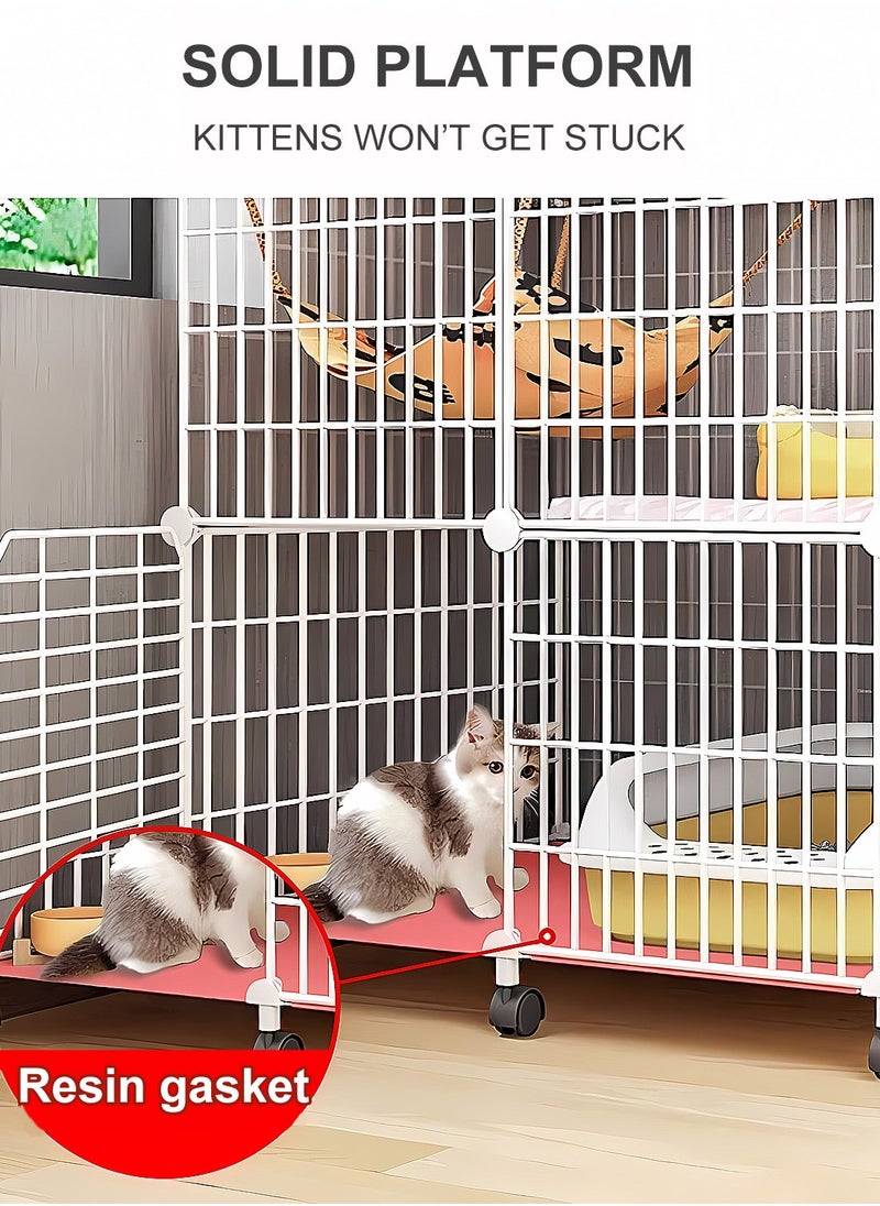 Cat Cage Home Indoor Villa Large Free Space Cat House Cat Bed Two-Layer Cat Small Kitten