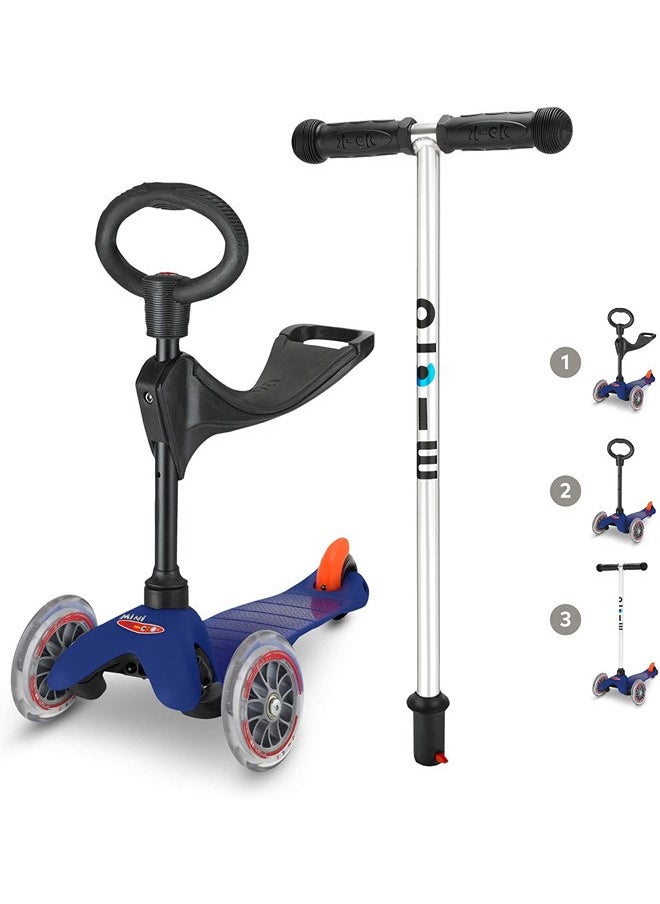 Micro Scooters - Mini Classic 3 in 1 Blue | Scooter for Kids | Kids Scooter | Scooter with LED Wheels | Scooter for Kids 3-5 Years