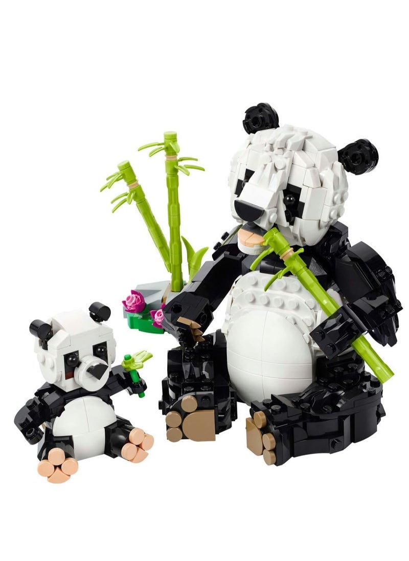 LEGO Wild Animals Panda Family - Transforms Into Penguin Figure Or Orca Whale - Building Set Toy 31165