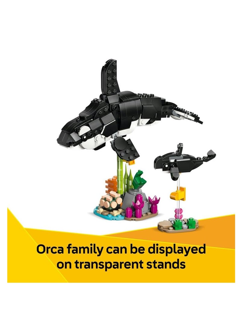 LEGO Wild Animals Panda Family - Transforms Into Penguin Figure Or Orca Whale - Building Set Toy 31165