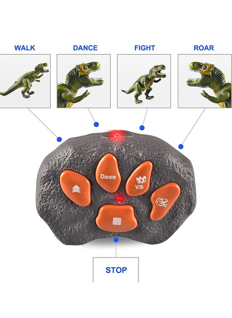 LED Remote Control Dinosaur Toy – Walking & Roaring T-Rex with Light-Up Eyes, Moving Head, Realistic Sounds – Interactive Jurassic Toy for Kids, Boys & Girls, Ideal Birthday & Christmas Gift