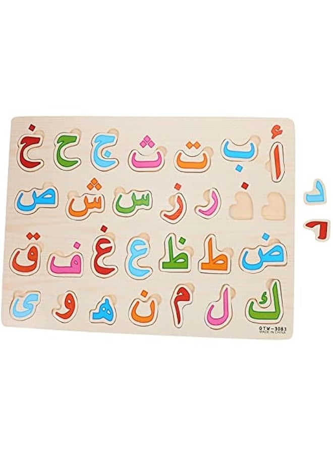 Arabic Alphabet Puzzle Board Number Shape Puzzles Jigsaw Puzzle Learning Puzzle 3D Blocks Board Educational Developing