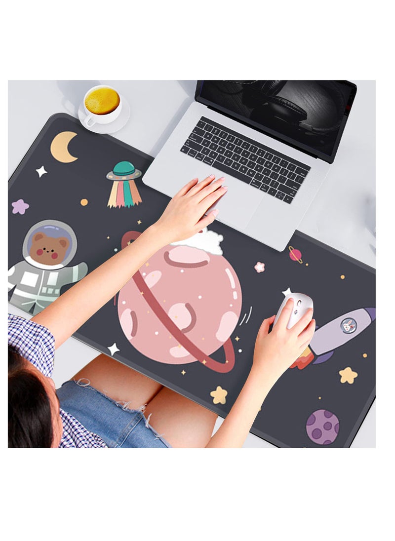 Kawaii Desk Mat, Mouse Pad,Large Gaming Desk Mouse mat Cartoons Keyboard Pad,Laptop Desk Mat for Gaming, Writing, or Home Office Work 32 x 12 in