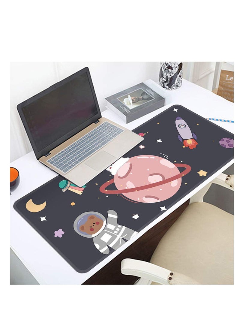 Kawaii Desk Mat, Mouse Pad,Large Gaming Desk Mouse mat Cartoons Keyboard Pad,Laptop Desk Mat for Gaming, Writing, or Home Office Work 32 x 12 in