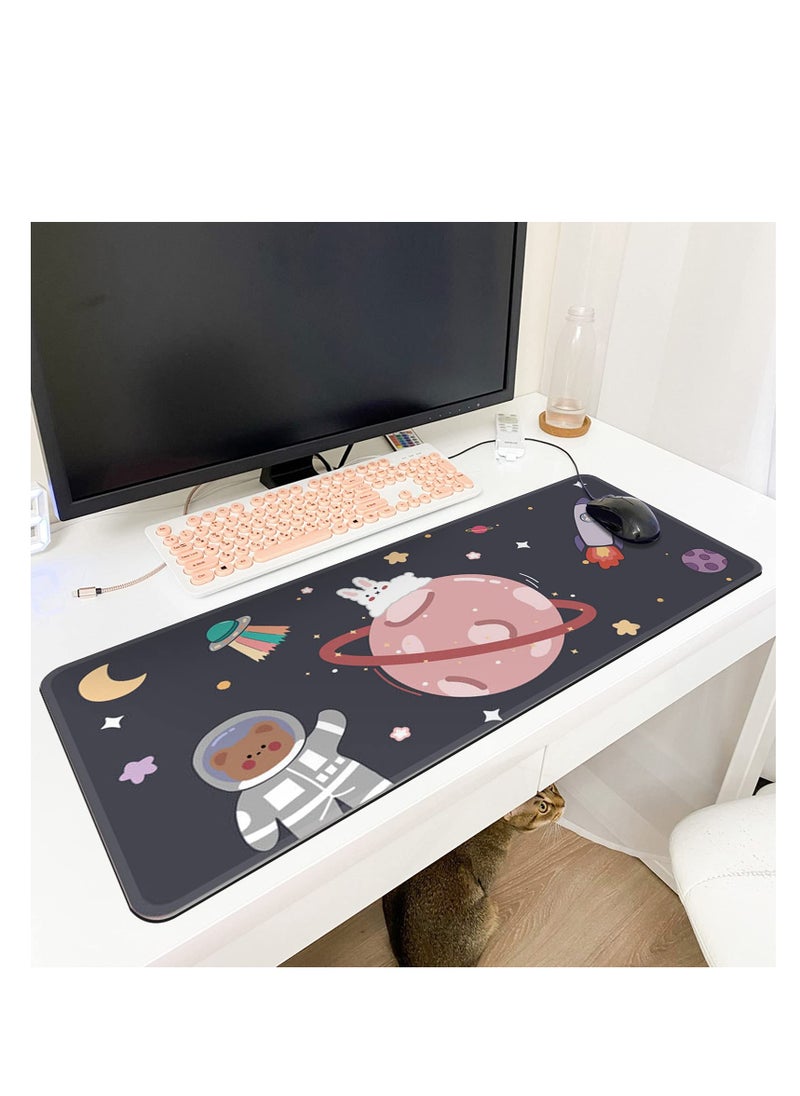 Kawaii Desk Mat, Mouse Pad,Large Gaming Desk Mouse mat Cartoons Keyboard Pad,Laptop Desk Mat for Gaming, Writing, or Home Office Work 32 x 12 in