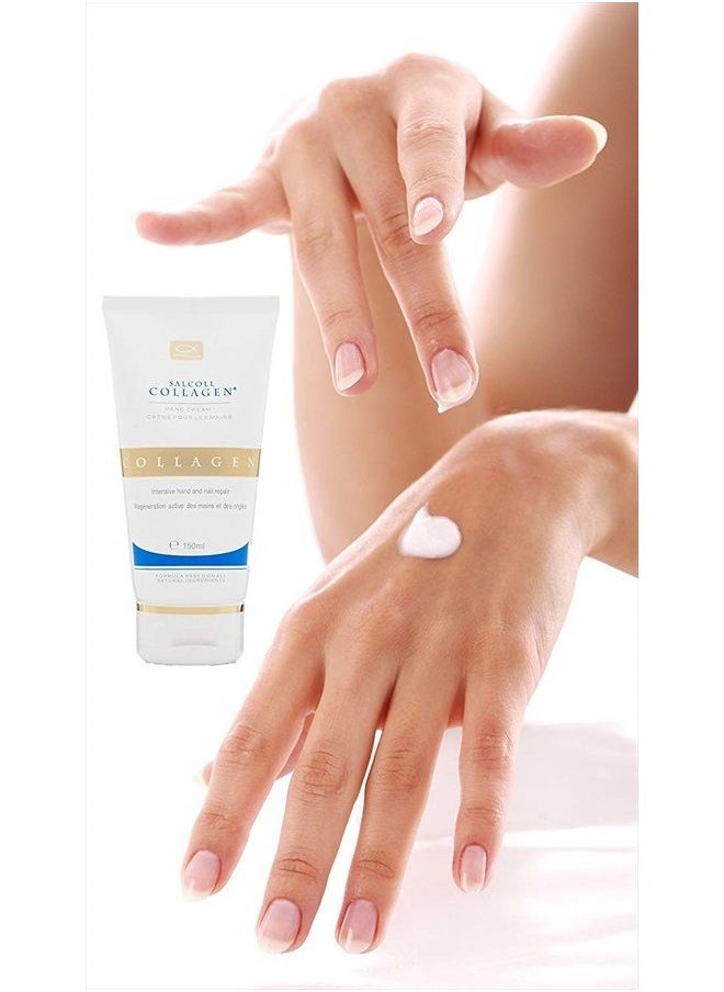 Pure Bioactive Anti-Aging Collagen Repair Hand Cream - Hypoallergenic Moisturizing Lotion, Dry Skin Relief, All Skin Types, 150 ml