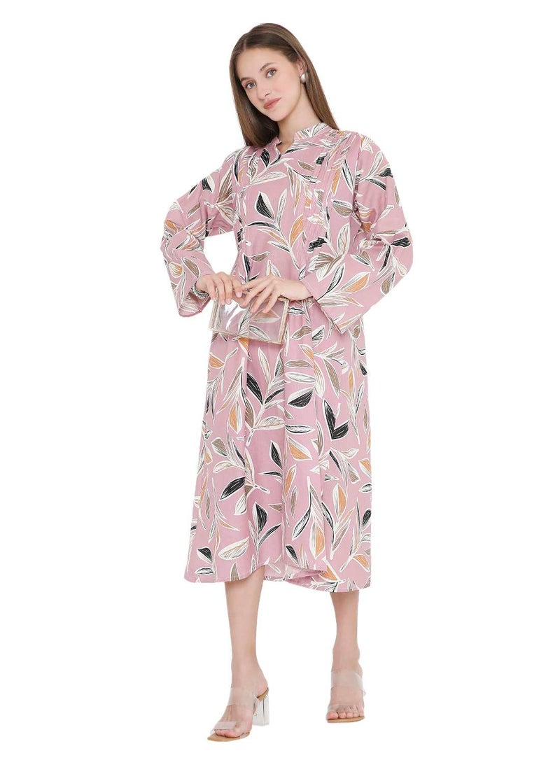 UNIQUE PRINTED SHORT FARASHA MODEST WEAR ARABIC KAFTAN JALABIYA DRESS
