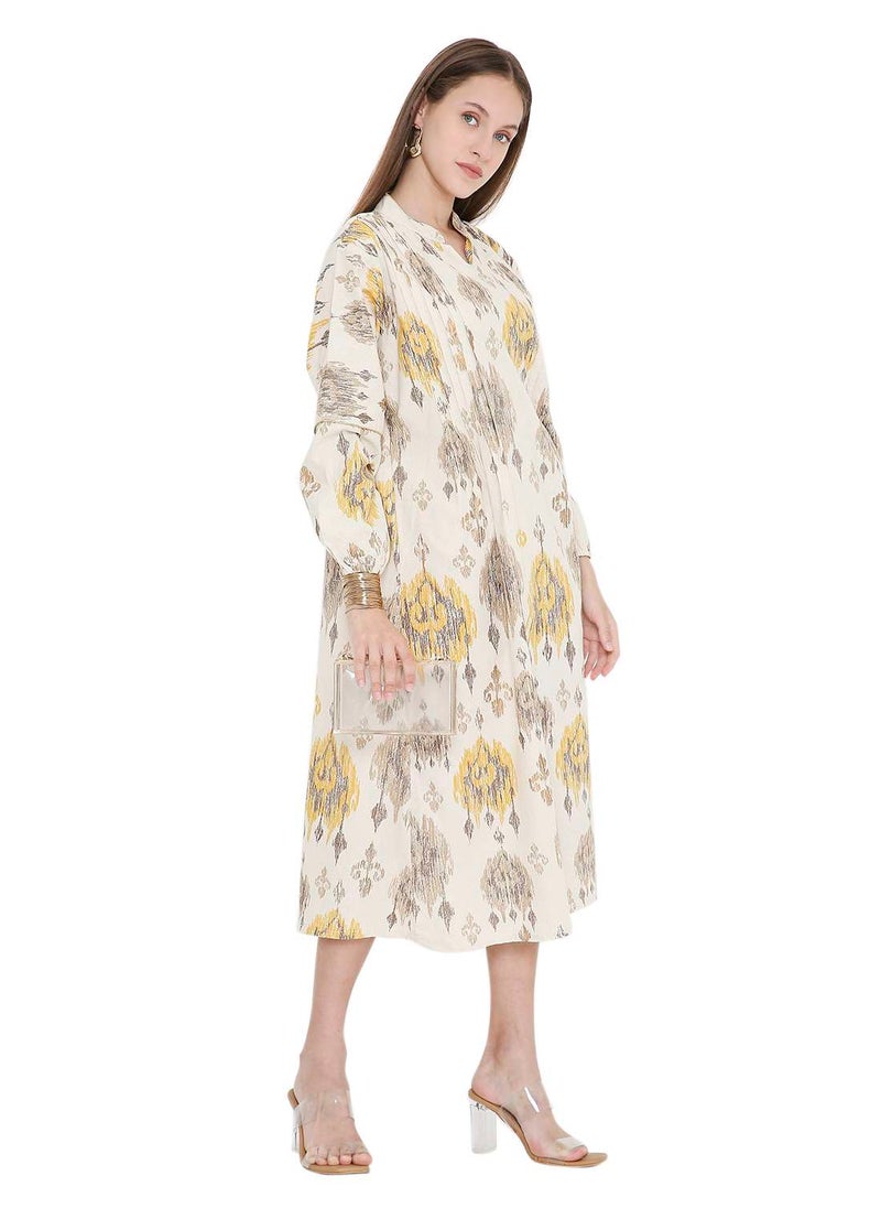 HIGH QUALITY SHORT PRINTED FARASHA ARABIC KAFTAN JALABIYA DRESS
