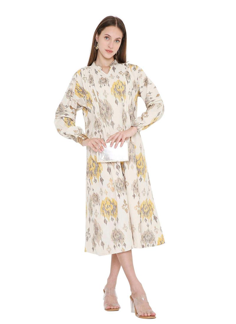 HIGH QUALITY SHORT PRINTED FARASHA ARABIC KAFTAN JALABIYA DRESS