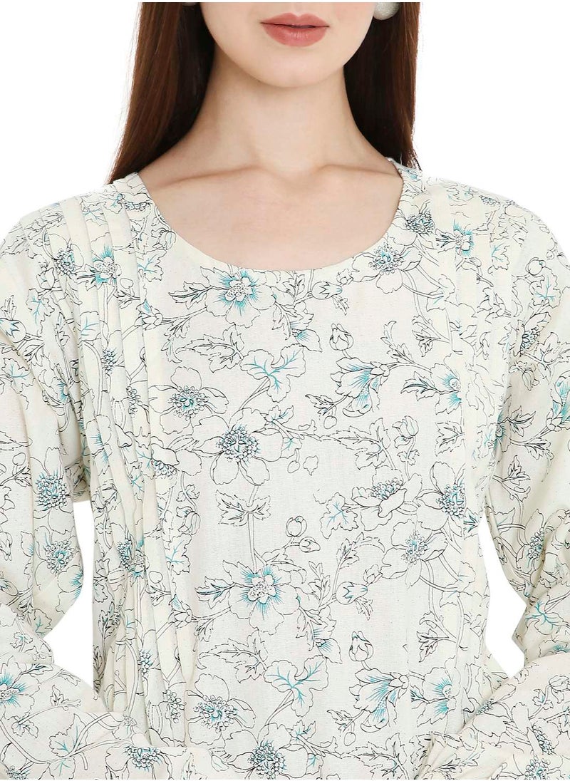 UNIQUE PRINTED SHORT FARASHA MODEST WEAR ARABIC KAFTAN JALABIYA DRESS