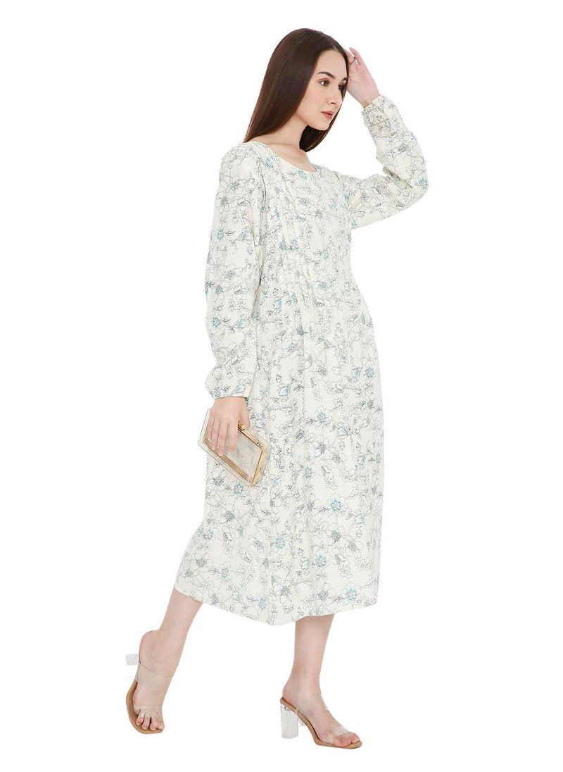 UNIQUE PRINTED SHORT FARASHA MODEST WEAR ARABIC KAFTAN JALABIYA DRESS