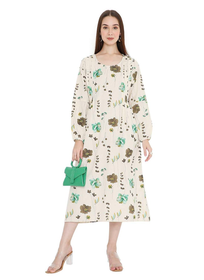 HIGH QUALITY SHORT PRINTED FARASHA ARABIC KAFTAN JALABIYA DRESS