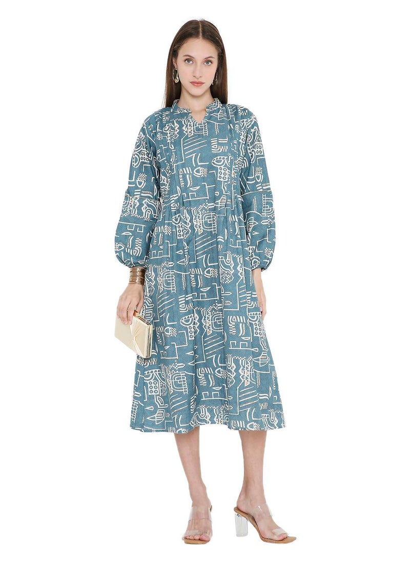 UNIQUE PRINTED SHORT FARASHA MODEST WEAR ARABIC KAFTAN JALABIYA DRESS