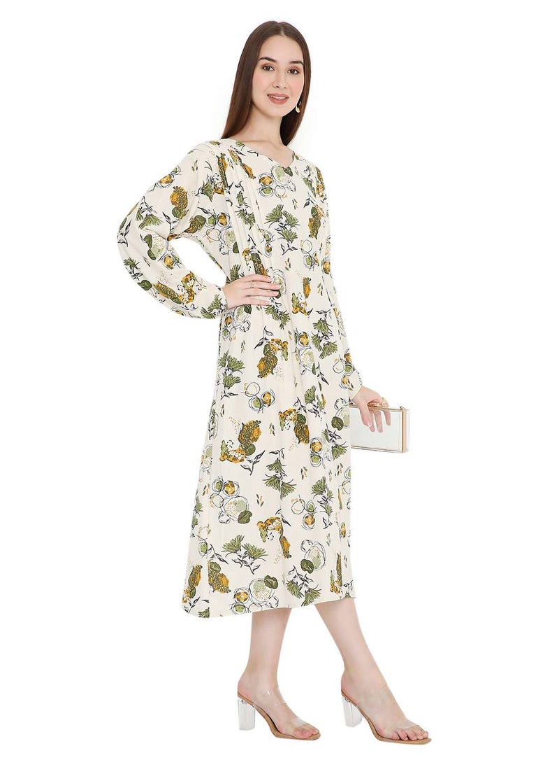HIGH QUALITY SHORT PRINTED FARASHA ARABIC KAFTAN JALABIYA DRESS