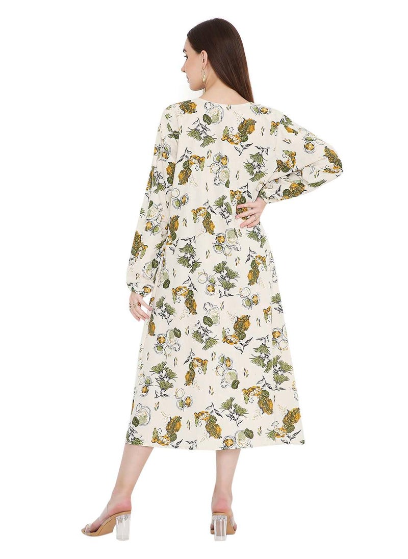 HIGH QUALITY SHORT PRINTED FARASHA ARABIC KAFTAN JALABIYA DRESS