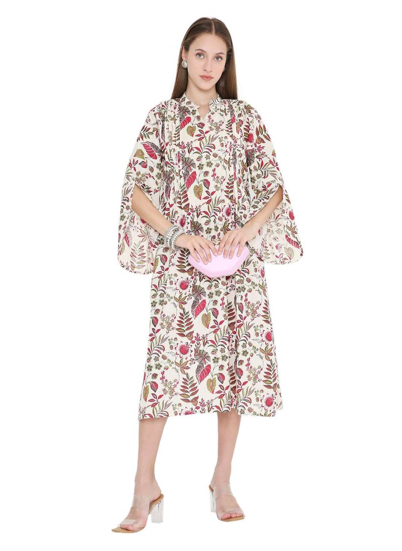 HIGH QUALITY SHORT PRINTED FARASHA ARABIC KAFTAN JALABIYA DRESS