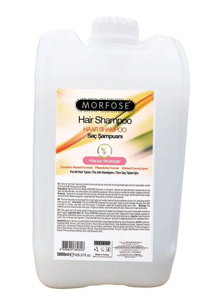 Morfose Herbal Hair Shampoo 5000ml - Natural Moisture Balance for All Hair Types