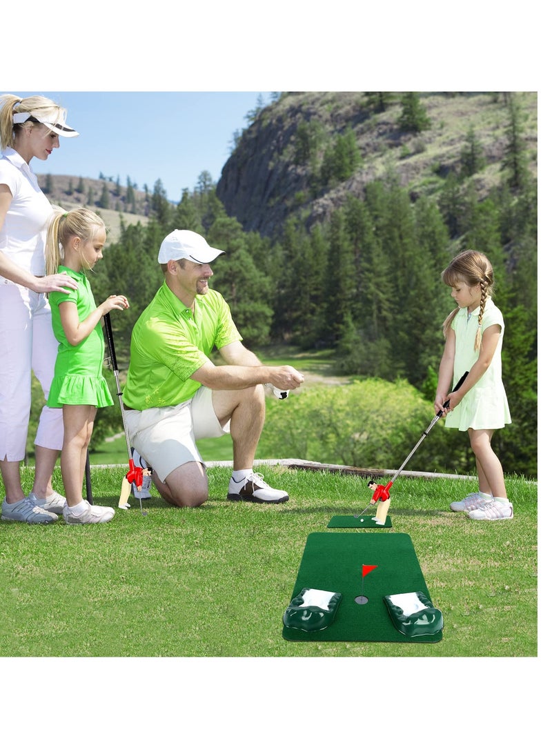 Mini Golf Games Indoor Mini Golf Toys Practice Equipment Golf Decompression Toys Funny Clubs Toys Golf Course Backyard Set Complete Mini Golf for Home Easy Set Up