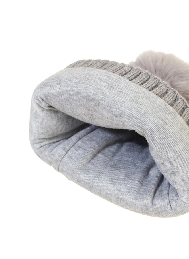 Grey Dino Kids Winter Cap & Neck Muffler Set