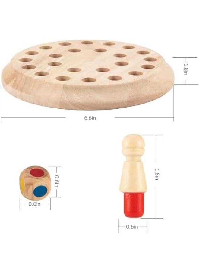 Wooden Memory Match Stick Chess Game, Hirger Color Memory Chess, Funny Block Board Game,Memory Match Stick Chess Game,Parent-Child Interaction Toy, Brain Teaser for Boys and Girls Age 3 and Up