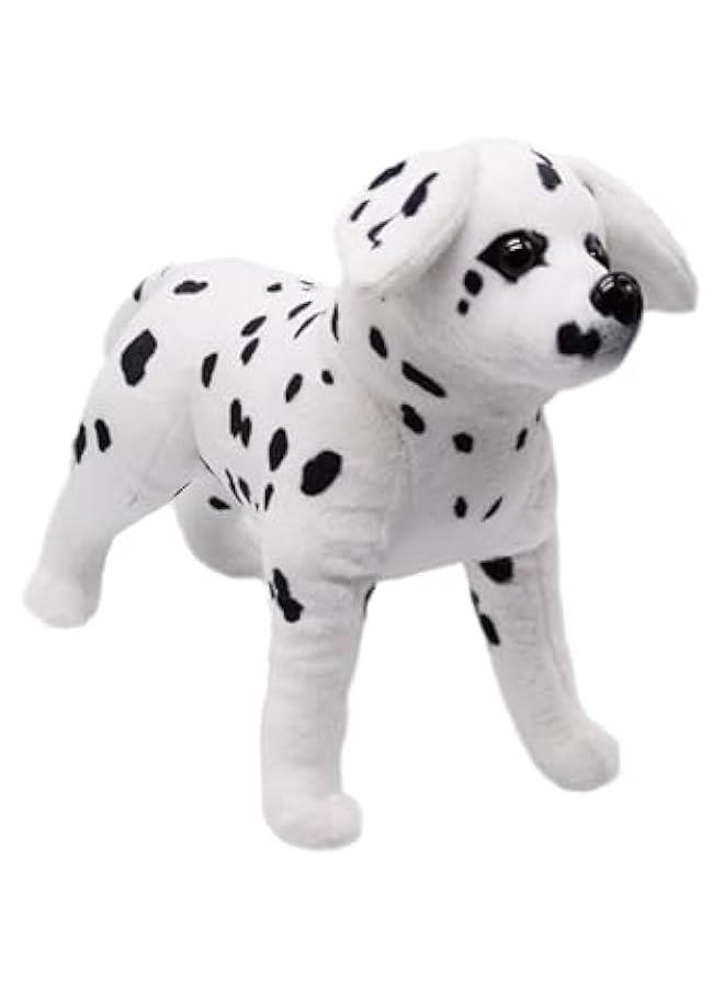 Lifelike Dalmatian Dog Stuffed Animal Simulated Plush Puppy Toy Super Realistic Black and White Dogs Act Like Real  Gifts for Kids Birthday Party Dog Collection 12 Inches (Dalmatian)