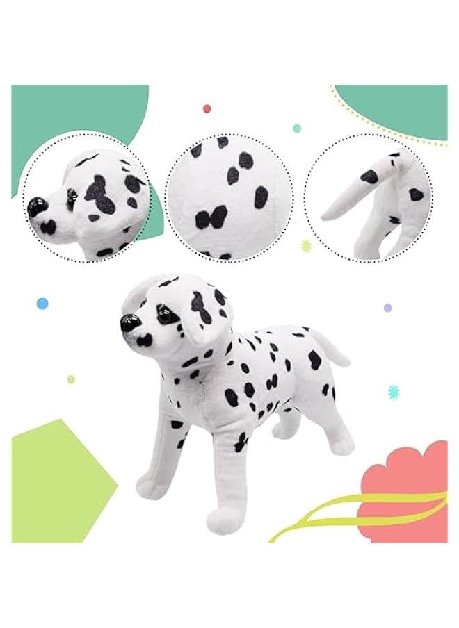 Lifelike Dalmatian Dog Stuffed Animal Simulated Plush Puppy Toy Super Realistic Black and White Dogs Act Like Real  Gifts for Kids Birthday Party Dog Collection 12 Inches (Dalmatian)