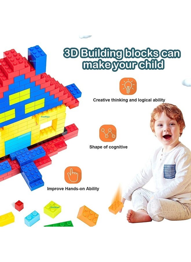 MYK Building Blocks, Brick Building Blocks, Block Games- Block Toys for Kids 3+ Years