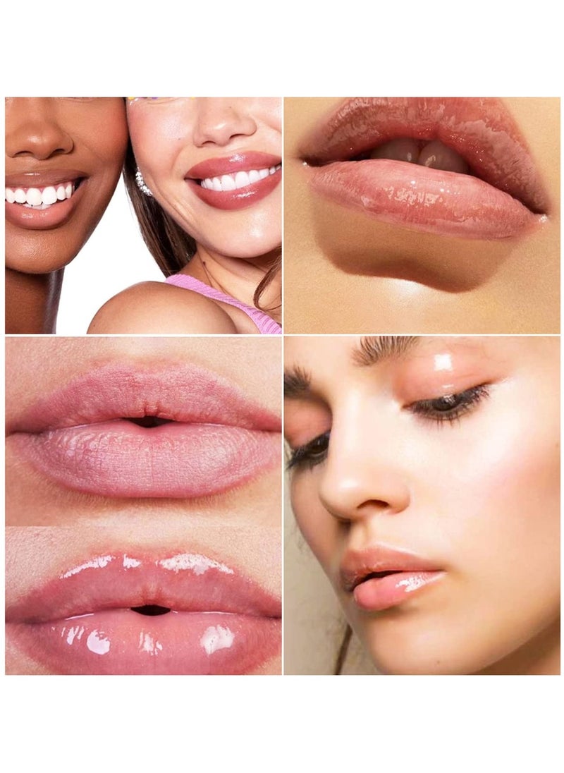 SYOSI 3 Pcs Fruit Flavored Lip Oils, Transparent Moisturizing Lip Gloss Plumping Lip Oil Smooth Moisturizing & Long-lasting Moisturizing Lip Oil for Lip Care