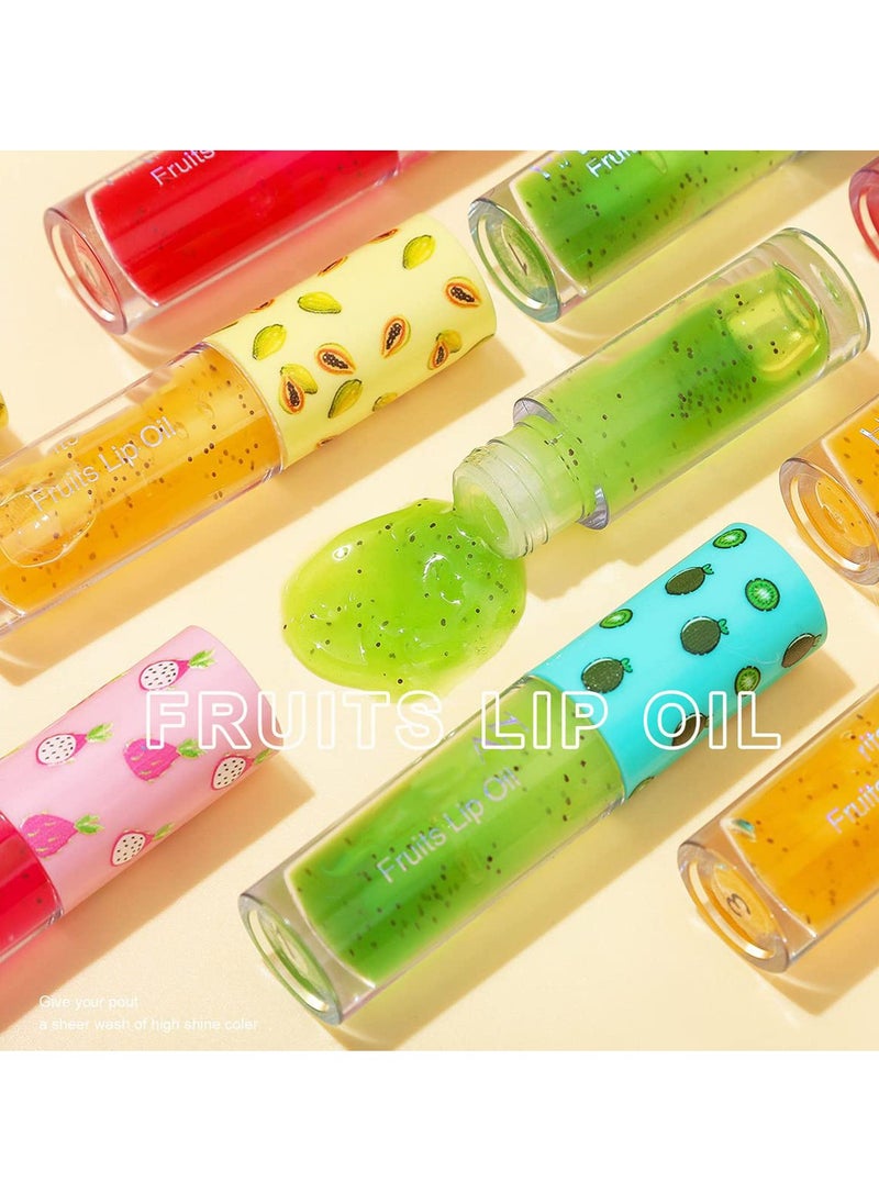 SYOSI 3 Pcs Fruit Flavored Lip Oils, Transparent Moisturizing Lip Gloss Plumping Lip Oil Smooth Moisturizing & Long-lasting Moisturizing Lip Oil for Lip Care