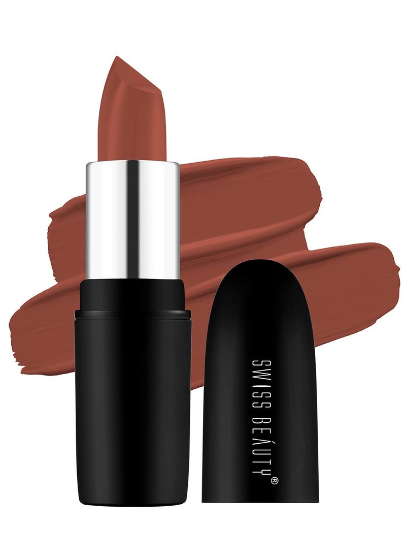 Swiss Beauty Pure Matte Lipstick Cafe Mocha 3.8G