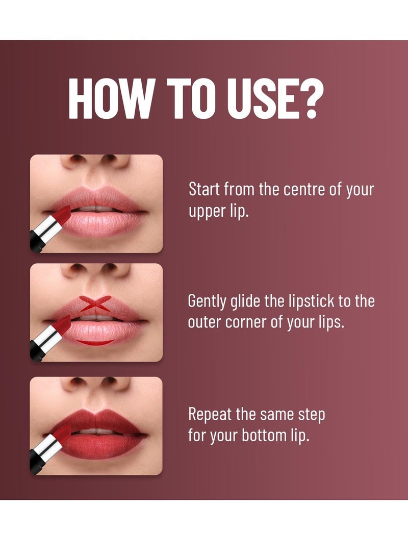 Swiss Beauty Pure Matte Lipstick Cafe Mocha 3.8G