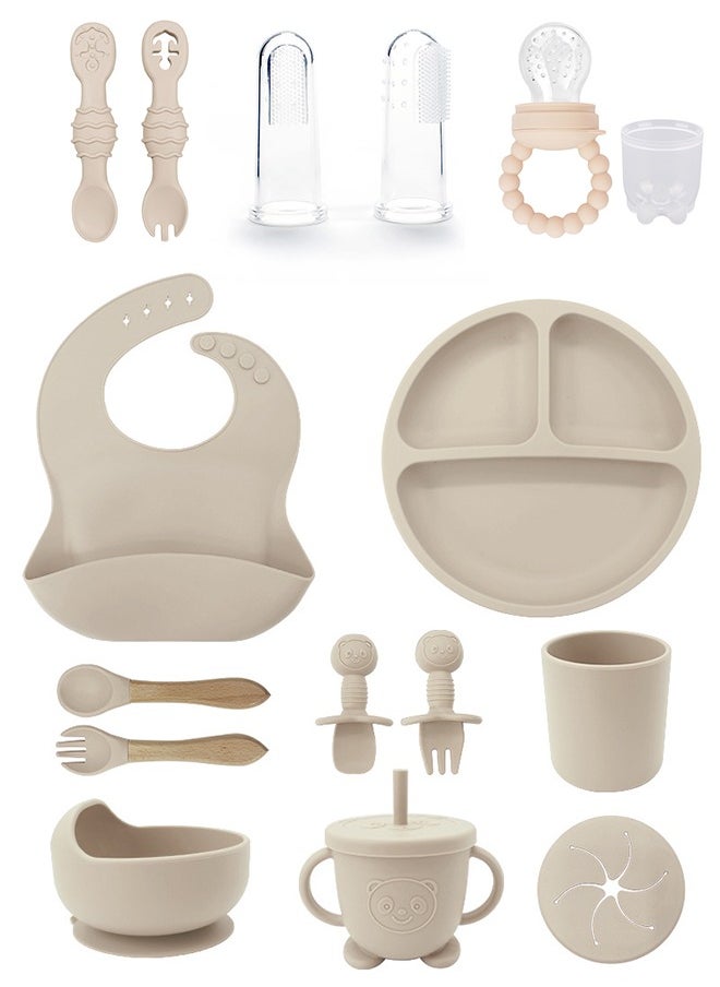 16-piece baby silicone tableware set