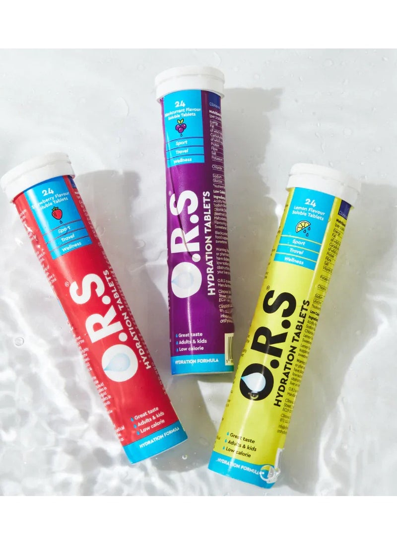 O.R.S HYDRATION TABLETS - 3 Flavours : 72 Tablets