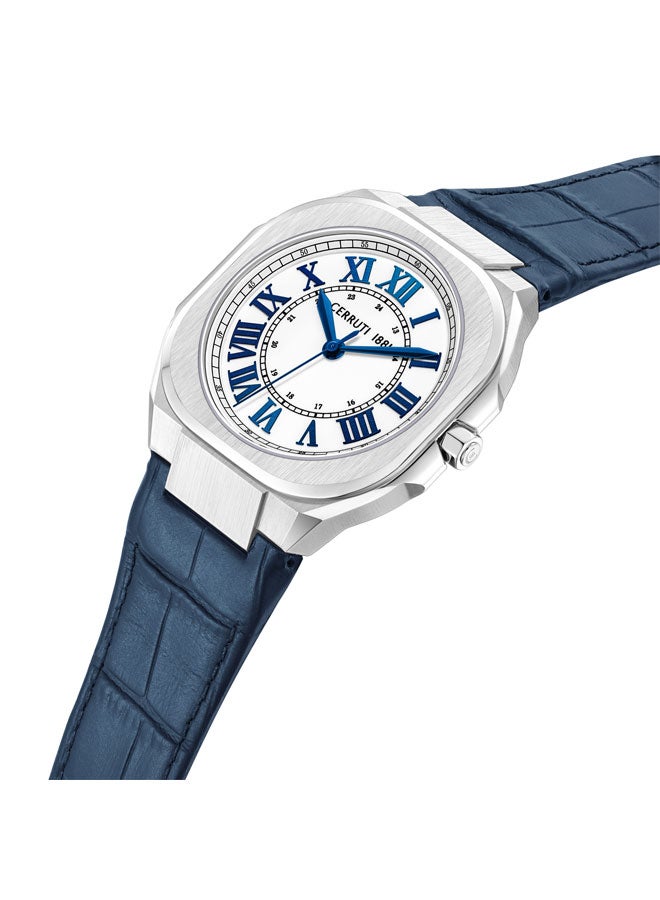 Men's Stainless Steel White Dial Watch