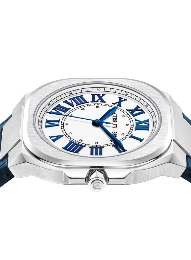 Men's Stainless Steel White Dial Watch