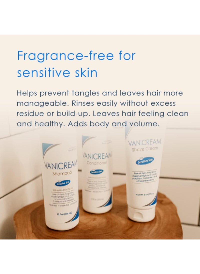 Vanicream Conditioner – pH Balanced Mild Formula Effective For All Hair Types and Sensitive Scalps - Free of Fragrance, Lanolin, and Parabens – 12 Fl Oz