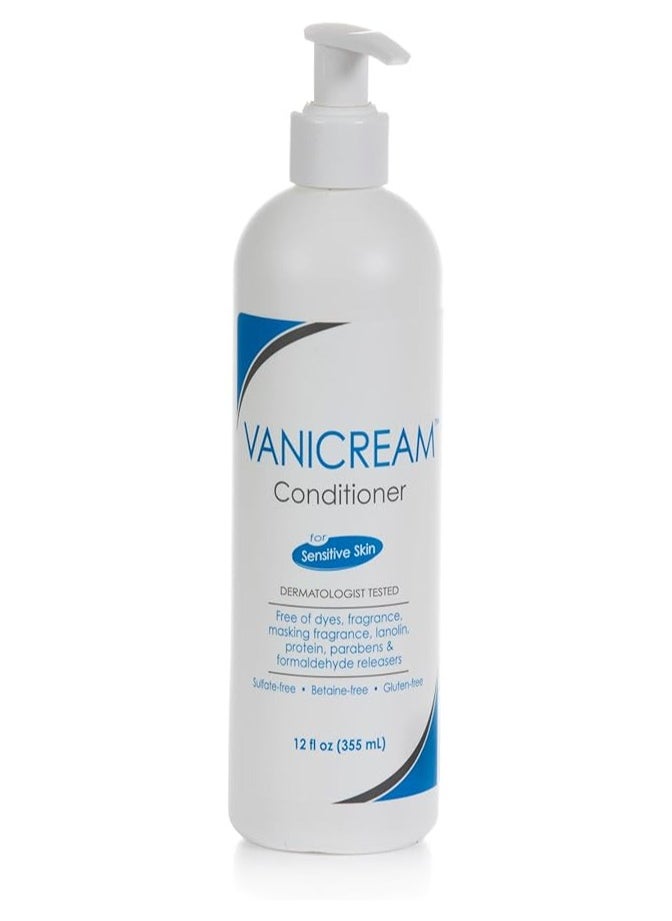 Vanicream Conditioner – pH Balanced Mild Formula Effective For All Hair Types and Sensitive Scalps - Free of Fragrance, Lanolin, and Parabens – 12 Fl Oz
