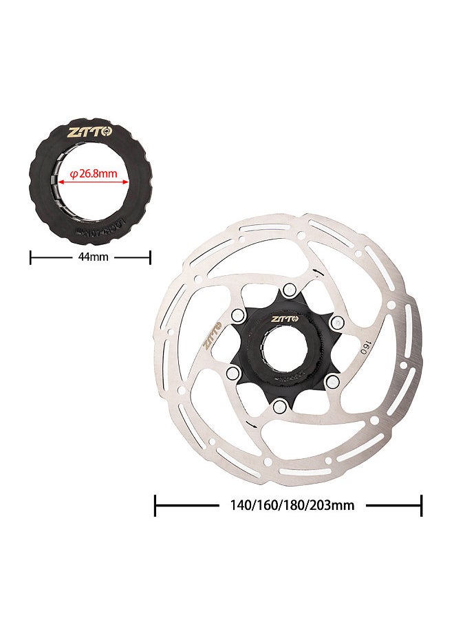 Bike Centerlock Disc Brake Rotor, Stainless Steel Bicycle Rotor, with Lockring, for MTB Mountain Road Bike