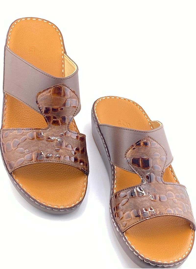 Premium Full Leather Arabic Sandals for Men | Handmade Genuine Leather Footwear
